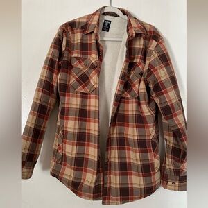 Kuhl Plaid Shirt Jacket - Red and Tan